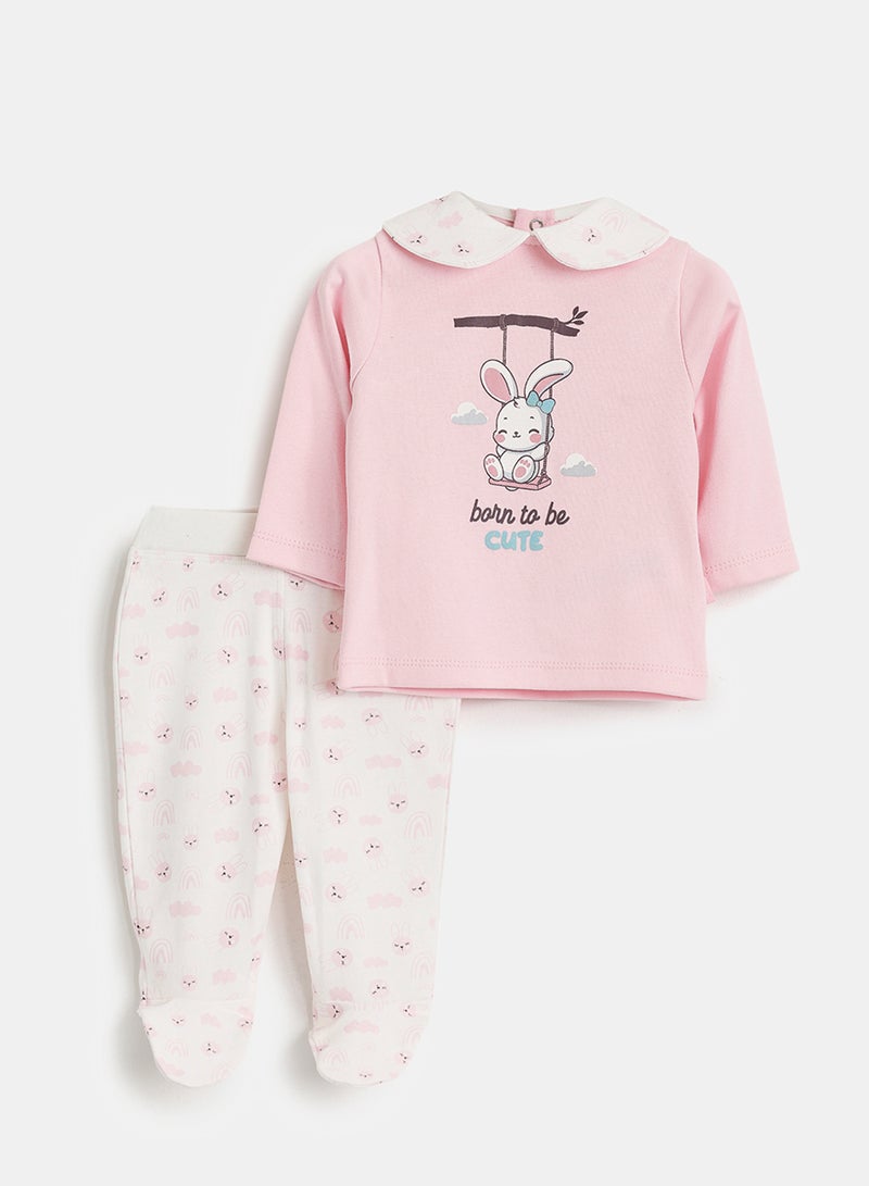 Junior Baby Girls Pyjama Set - Image 1